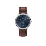 Classic Multi-Eye 40mm St Mawes Arctic Silver Blue Dial - Многоциферблатные часы для мужчин - Часы из нержавеющей стали с кожаным ремешком - Модные часы - DW Official - Authentic 1
