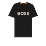 Резиновый Принт Логотип Хлопковый Джерси Футболка - BOSS Orange 5
