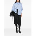 asymmetric-hem denim midi skirt 2