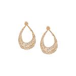 18kt yellow gold & diamond lace earrings 1