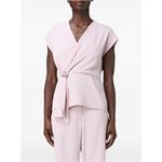 buckle-detail wrap-style top 1
