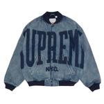 Джинсовые куртки Supreme Washed Knockout Denim Varsity Jacket 'Washed Blue' 1