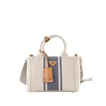 Logo Jardiniere Triangle Embroidered Canvas tote bag 1