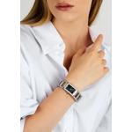 【2 года гарантии】KARL LAGERFELD Paris Collection 21X36mm Женские серебряные и черные квадратные часы-браслет на кварцевом механизме R0553103506 4