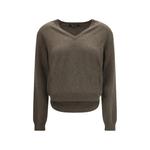 Свитер Classic в рубчик с V-образным вырезом 1