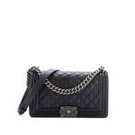 Сумка на плечо Boy Flap Bag Quilted Calfskin Old среднего размера 1