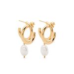 pearl-embellished hoop earrings 1