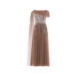Moonlight sequin-embellished draped gown 1