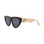 Солнцезащитные очки Gucci Cat Eye 'Black/Ivory/Blue' 3