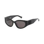 Солнцезащитные очки Balenciaga Oval-Frame 'Black' 2