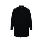 pinstripe-pattern epaulette coat 1