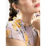 oval-shape diamond amethyst earrings 2