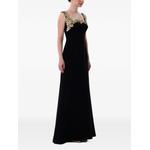 floral-appliqué square-neck maxi dress 2