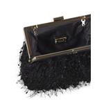 feather-effect clutch bag 4