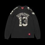 Рубашки и топы Supreme Paneled Raglan Long-Sleeve Top 'Black' 1