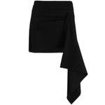 Rivera asymmetric draped miniskirt 1
