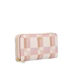 CR Dainty Check кошелек на молнии вокруг - Персиковый 3