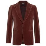 velvet-effect single-breasted blazer 1