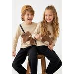 Каменный свободный детский трикотажный свитшот с круглым вырезом Tkdaw26Sw00047 1