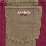 Джинсы Supreme Paneled Stripe Baggy Jean 'Red' 3