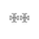 Серьги-гвоздики Kira Pave Crystal T Logo Stud Earring Silver 158535 1