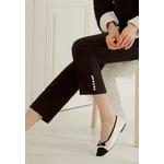 Укороченные брюки с жемчужной отделкой, slim fit [BA7365] 1