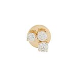 18kt yellow gold EVA diamond single stud 1