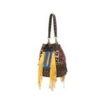 Jungle fringe-trimmed studded bucket bag 3