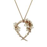 Колье Cherry Blossom из золота и серебра с жемчугом и бриллиантами 1