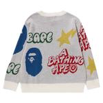 Свитера BAPE Kids Graffiti Pattern Knit 'White' 2
