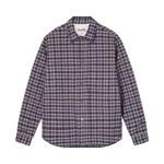 Фланелевые рубашки Stussy Sherpa Lined Plaid Shirt 'Navy' 1