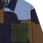 Овершерты Brain Dead Patchwork Military Field Shirt Jacket «Тёмно-синяя» 3