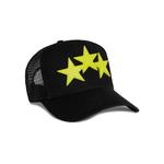 Кепки-дальнобойщики Amiri Three Star Trucker Hat 'Black/Lime' 2