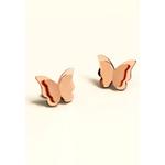 Изысканные серьги-бабочки — розовое золото 4
