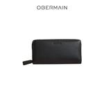 Длинный кошелек-застежка RFID из натуральной кожи бежевый 5