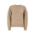 logo-embroidered melange sweatshirt 1