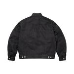 Джинсовые куртки Supreme Jacquard Logos Denim Trucker Jacket 'Black' 2