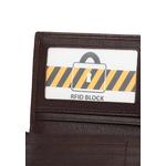 Мужской натуральная кожа RFID-блокирующий длинный кошелек-фортуна - Коричневый 6