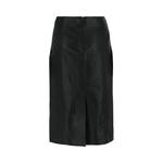 Юбки Ferragamo Pleated-Front Leather Midi Skirt 'Черный' 2