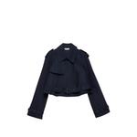 belted boxy-fit cropped parka jacket 1