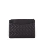 Flap Zip Quilted Caviar Large clutch bag 2