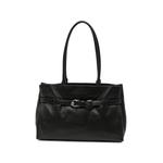 buckle-detail leather shoulder bag 1