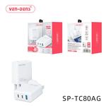 VEN-DENS TC80AG 2C1A PD 65W GaN зарядное устройство - White белый 1