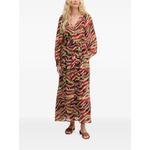abstract-print belted maxi dress 1