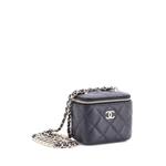 Мини-клатч Tiny CC Link Vanity Case with Chain Quilted Caviar 2