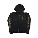 Молнии Chrome Hearts Vertical Logo Zip Up Hoodie 'Black/Army Green' 1