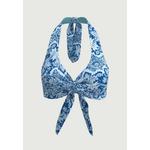 Топ-бикини Soulistic Blue Awe Plus Cup с закручивающимся передом и завязкой на шее 2