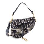 Saddle Handbag Logo Embroidered Oblique Canvas Medium shoulder bag 1