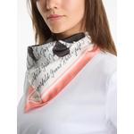 Шарф с цветочным принтом и логотипом 2