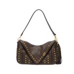 Eclipse stud-embellished whipstitch shoulder bag 1